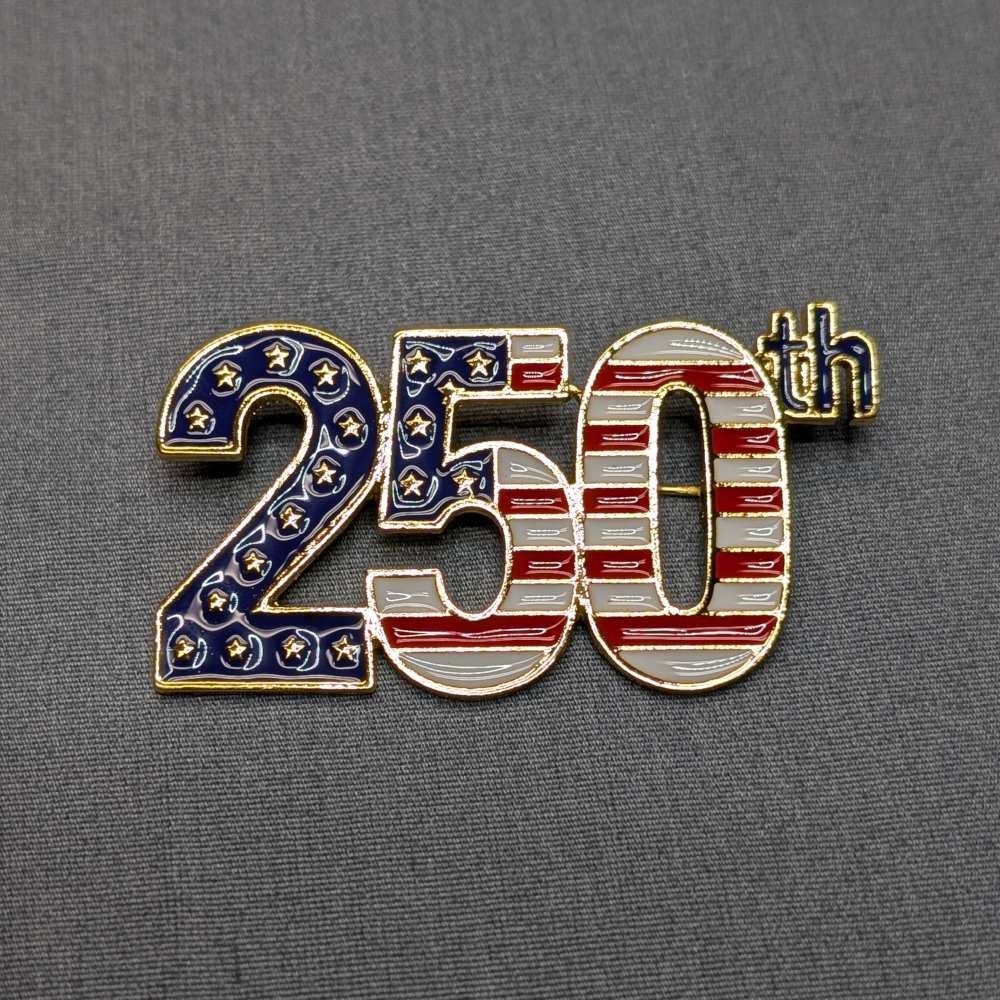America 250th Anniversary Enamel Lapel Pin (large)