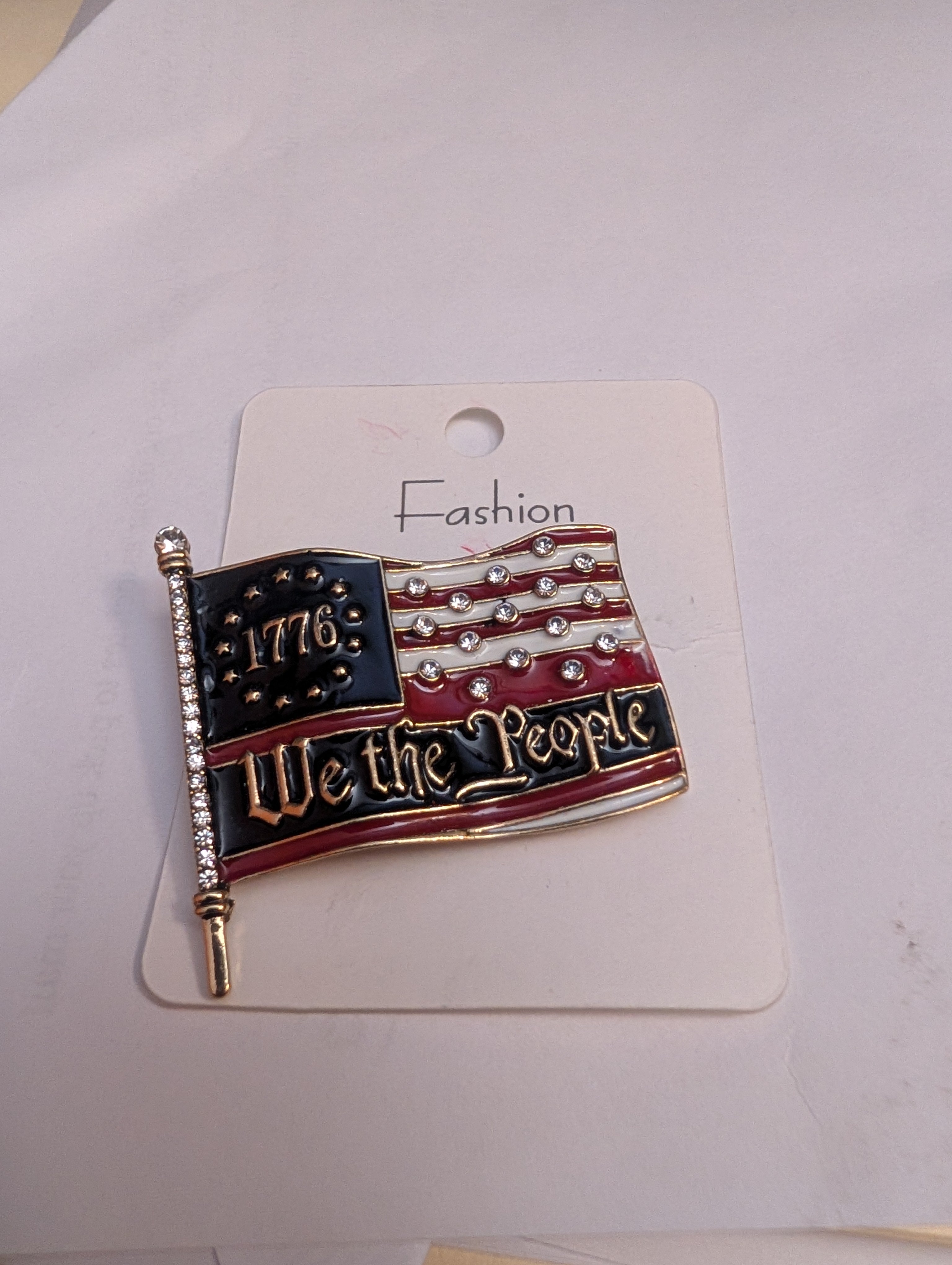 "We the People" 1776 American Flag Lapel Pin