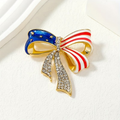 Patriotic American Flag Ribbon Brooch Pin